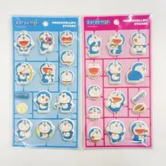 【韓国限定】ドラえもん　マシュマロシール　2種　ぷっくり　3D 公式ライセンス
