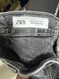 ZARA グレー ダメージ加工 ジーンズ