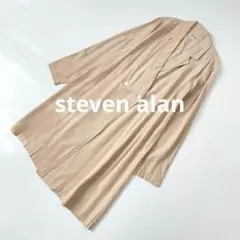 美品！Steven Alan メルトン ノーカラー ロングコート Mサイズ - メルカリ