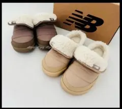 New Balance スリッポンブーツ ブラウン ベージュ