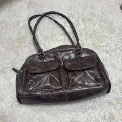 WEGO ヴィンテージ風ボストンバッグ