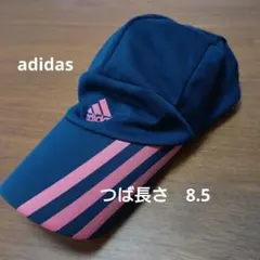 adidas ランニングキャップ ネイビー/ピンク　フリーサイズ