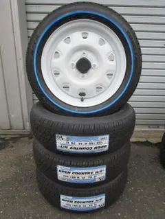 新品ホワイトリボンタイヤホイールセット155/80R14LTプロボックス等 新品ホワイトリボンタイヤホイールセット155/80R14LTプロボックス等
