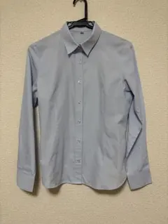 シャツ　ワイシャツ　ブルー系　OL通勤服　Mサイズのサムネイル