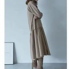 【新品】MICA&DEAL 長袖 シャツワンピース ブラウン FREE