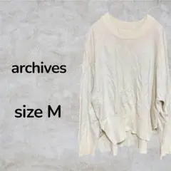 archives 長袖カットソー　ニット　セーター　アイボリー　古着