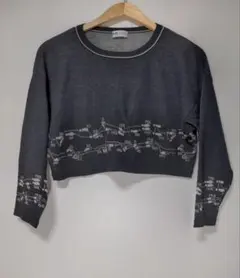 P-4 クロップドセーター ダークグレー