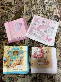 HANAEMORI ハンカチセット 4枚（新品2枚）