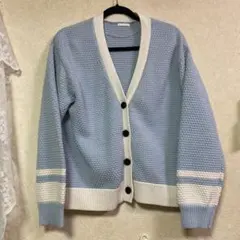 GU ライトブルー ホワイトカーディガン 長袖