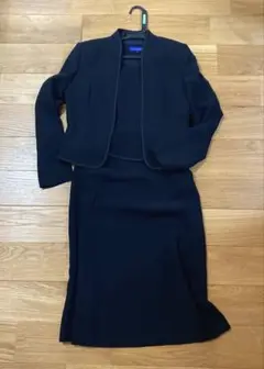 礼服　喪服　レディース　ブラックワンピーススーツ（長袖ジャケット付き）