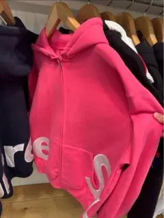 Supreme ピンク ジップアップパーカー L Supreme ピンク ジップアップパーカー