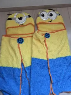 ミニオン 帽子付きブランケット2点セット