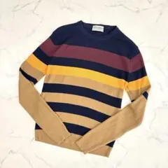 JOHN SMEDLEY ジョンスメドレー メリノウール100% マルチボーダー