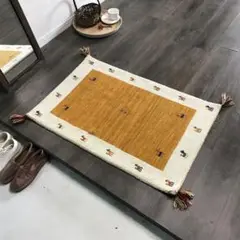 ギャッベ ギャベ 玄関マット 60x90cm 2go/wh