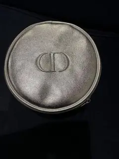 【新品未使用】ディオール　Dior ノベルティー　ポーチ　シルバー　丸
