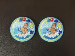 Disney Characters 刺繍缶バッジビスケット2リロスティッチ　2個