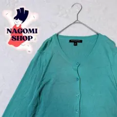 バナナリパブリック　カーディガン　長袖　グリーン　カジュアル　シンプル　【M】