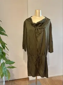 Johnbull レーヨンワンピ Free Size オリーブ 美品のサムネイル