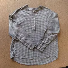 無印良品　チェック柄 長袖起毛シャツ