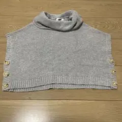 【希少】OLD NAVY グレー ラメニットポンチョ 3T