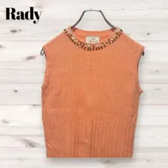 Rady レディ ビジュー付き ノースリーブニット ピンク フリーサイズのサムネイル