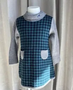 familiar チェック柄ワンピース トップス 90cm