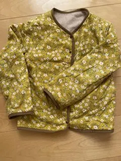 la poche biscuit リバーシブル花柄フリースジャケット