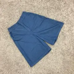 GU ✨ バミューダ ショートパンツ ✨ ボトムス 綿100 ブルー (M)
