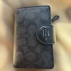 COACH ブラック 二つ折り財布男女通用