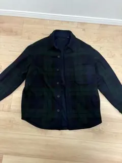 UNIQLO ダークグリーン・ネイビー チェック柄 ジャケット Lサイズ