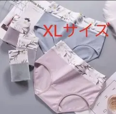 4枚セット花柄XLサイズレディースショーツ高通気性と伸縮性