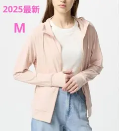 新品タグ付き UNIQLO エアリズム UVカットフルジップパーカM ピンク