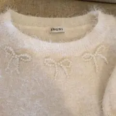 春先INGNI ホワイト ニット 半袖