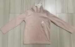 ユニクロ　ストレッチフリース リブハイネックT 長袖　ピンク　120cm