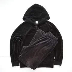 あみてさん アディダスネオ✨ベロアジャージ セットアップ チャコールグレー M