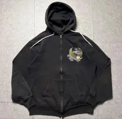 90s ハーレーダビッドソン ジップパーカー 鬼フェード 激レア ダブルタグ