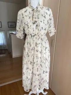 SPICA フラワープリント ロングワンピース 半袖