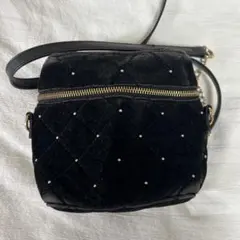 ナイスクラップ NICE CLAUP ベロアキルティングバニティバッグ