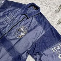 INFINITY SPORT ヴィンテージ　デニムジャケット 刺繍口ゴ