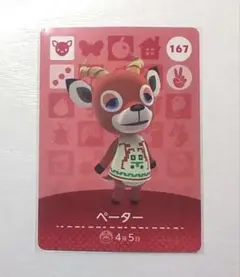 どうぶつの森amiiboカード★【167】ペーター