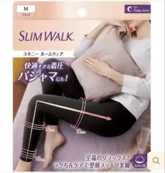 SLIM WALK 着圧レギンス ブラック M2枚
