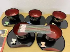 食器セット ボウル4つとプレート4つ　桂由美デザイン