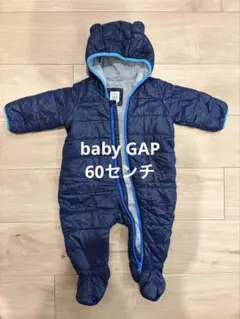 baby GAPネイビー フード付きジャンプスーツ 60センチ