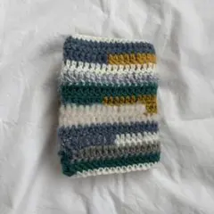ブックカバー 文庫本サイズ ハンドメイド 編み物 かぎ針 一点物
