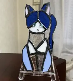ハチワレ猫のステンドグラス