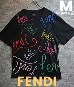 【希少】フェンディ マルチ刺繍Tシャツ アーティスト レタリング オーバーサイズのサムネイル