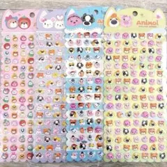 動物　癒し系シール 4シートセット