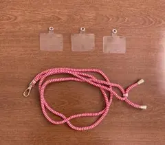 ショルダーストラップ スマホ 斜めがけ ストラップパッチ付 クリア