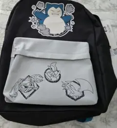 カビゴン リュック　黒 水色