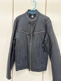 G-STAR RAW ネイビー レザーライダースジャケットのサムネイル